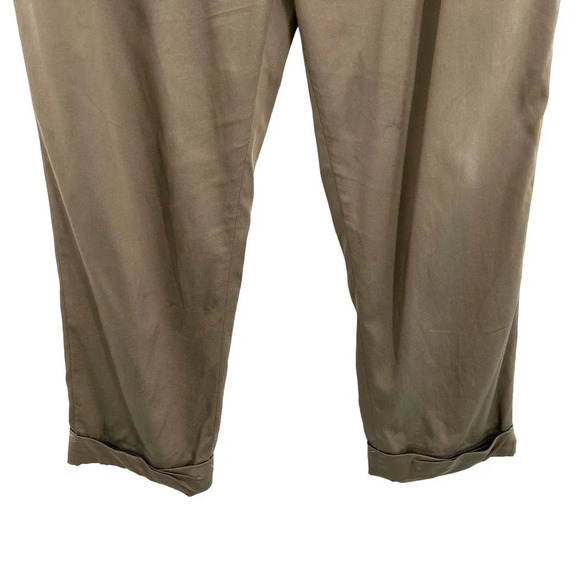 Lanvin en Bleu Tan Brown Pleated Cropped Trousers Size 38 / US‎ 8 - Picture 5 of 10